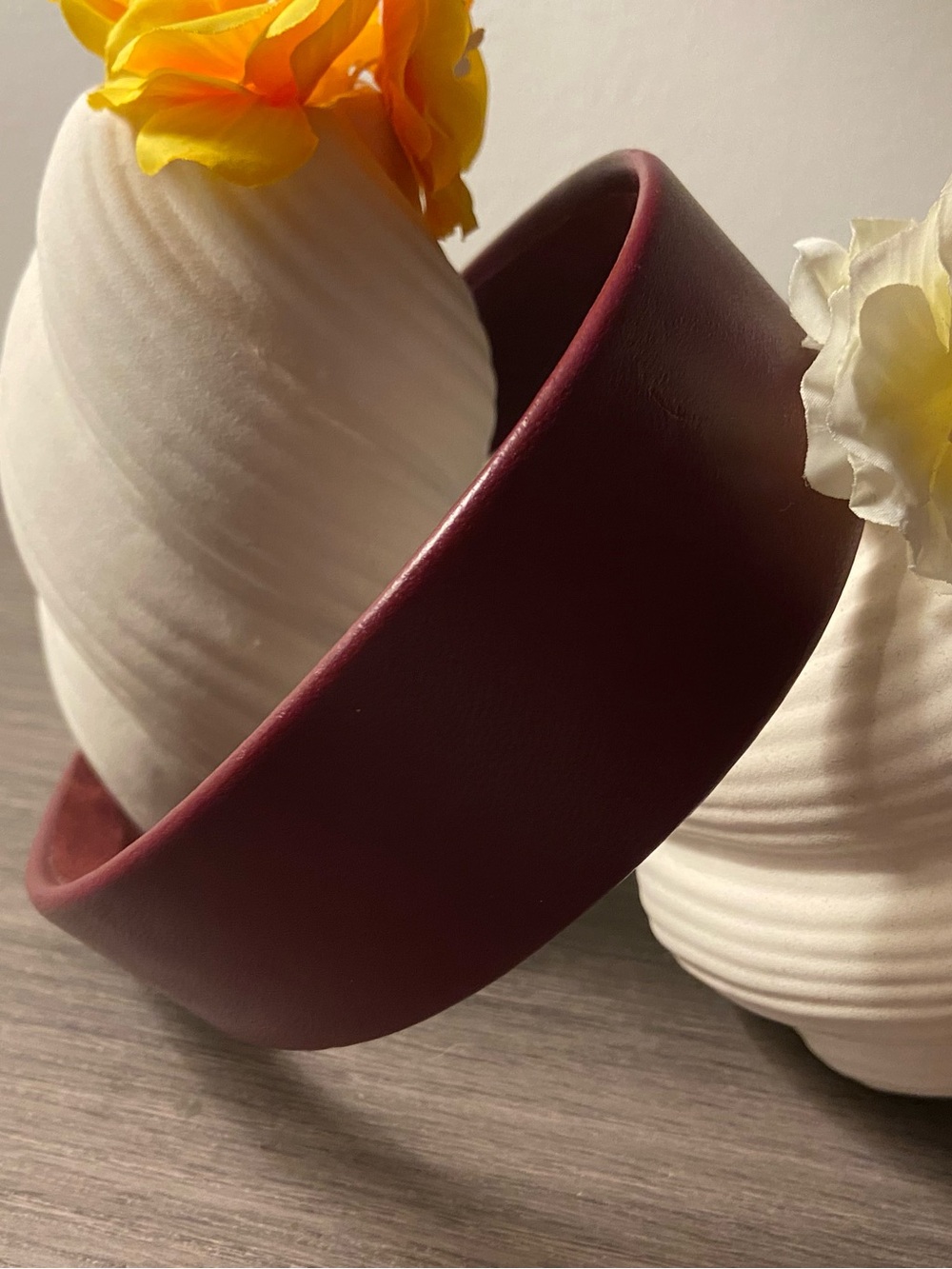Wide Burgundy Headband for Women